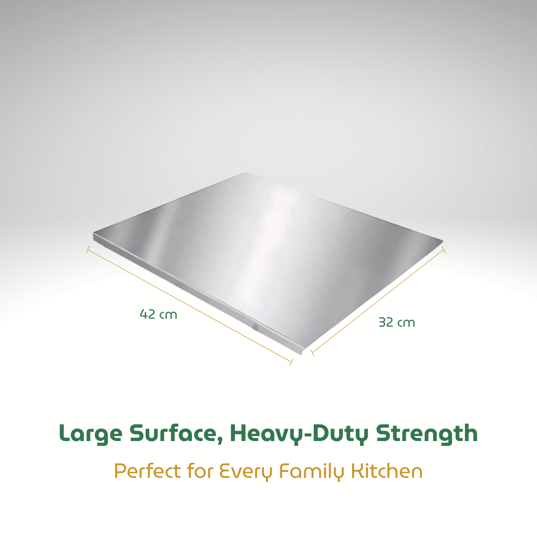 stainless-steel chopping board